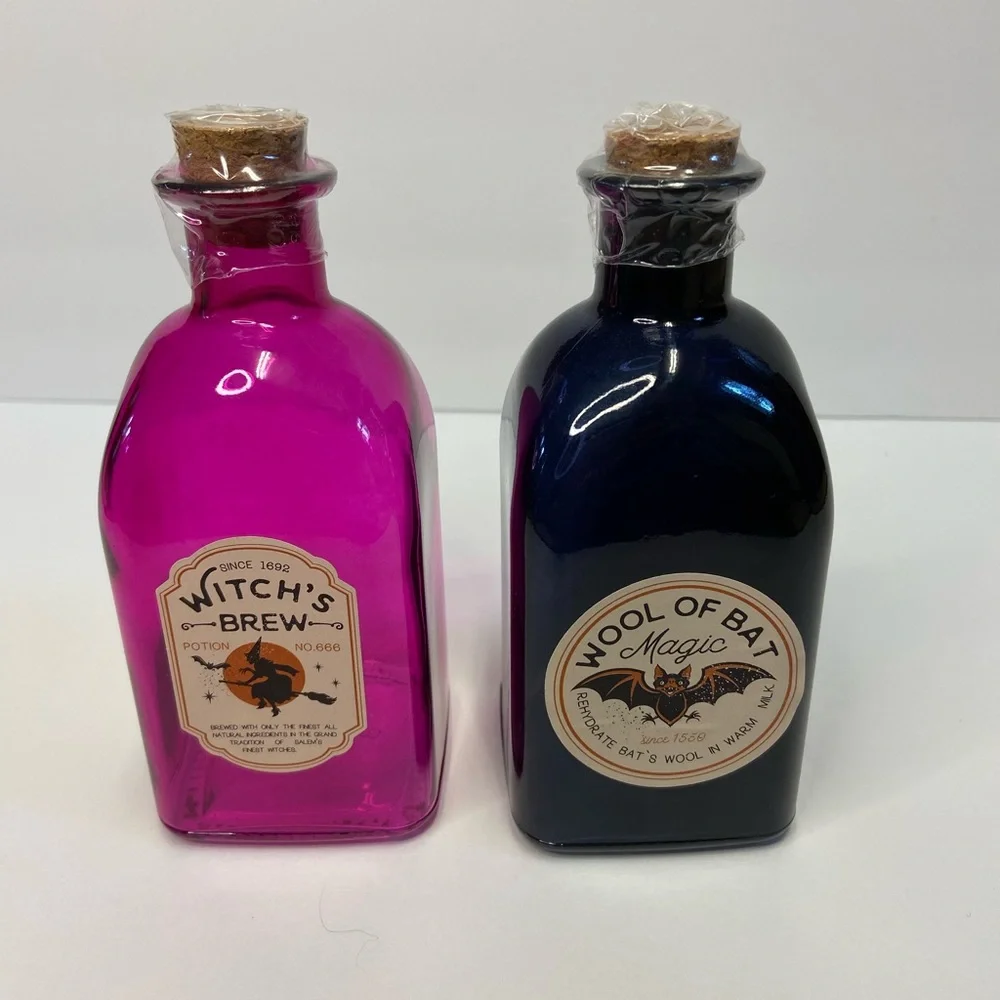 NEW Target Halloween Potion Bottles Wool of Bat Magic Witches Brew Decor Only